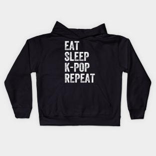 Eat sleep k-pop repeat Kids Hoodie